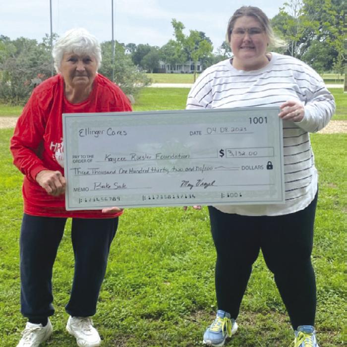 Ellinger Cares Donates to Kaycee Roesler