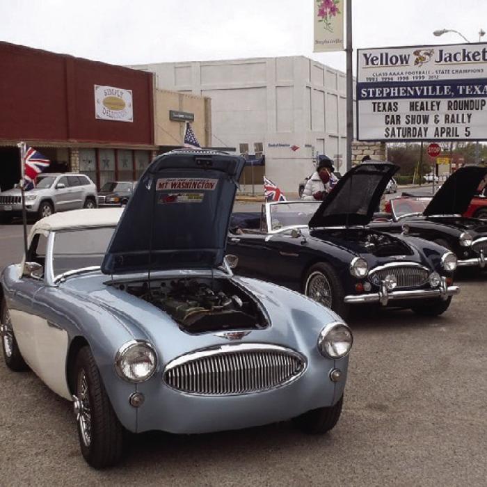 A scene from the Texas Healey Roundup in Stephenville a few years ago.