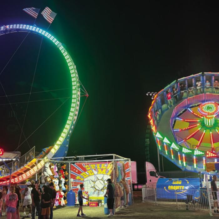 The fair carnival was busy all four nights. Photo by Jeff Wick