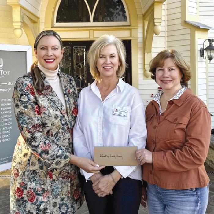 Pictured left to right; Judith Vincent, Pam Langford (Chair of RTFL Capital Campaign) and Amy Bone (RTFL Board Member).