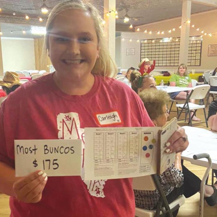 Most Buncos - Carleigh Hightower.