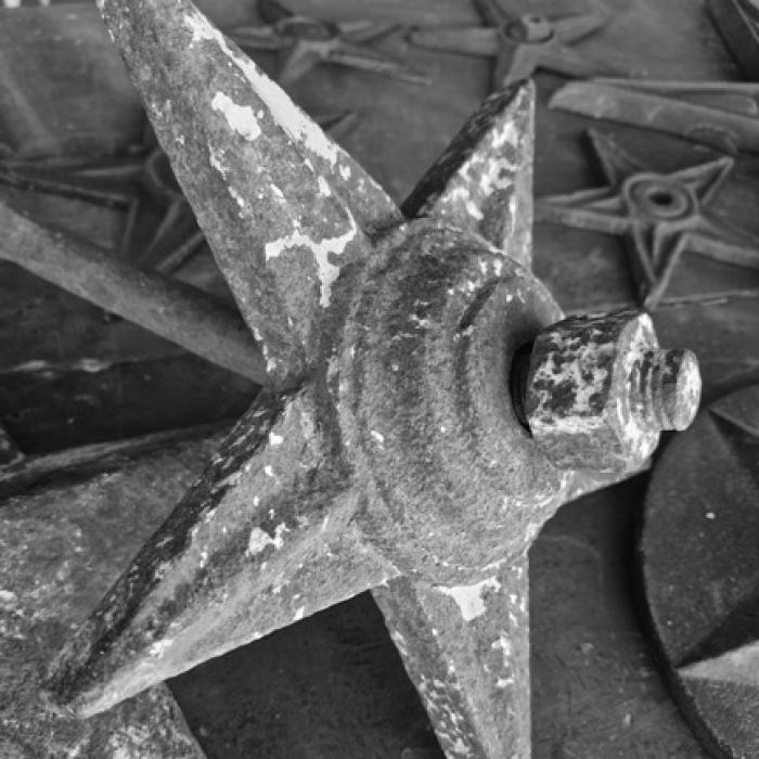 Architectural stars act like big, decorative washers for the tie-rods that reinforce masonry buildings.
