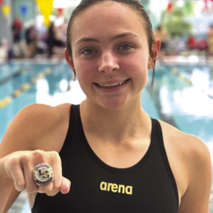 Adysen Janacek shattered the La Grange record in the 200 Individual Medley.