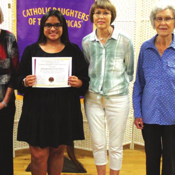 CDA No. 1962 Family Dinner Scholarship Winners, Donors