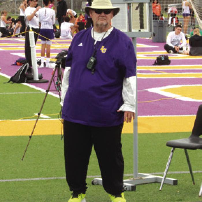 Retired La Grange track coach Rusty Cauthern, whom Thursday’s relays were named for, served as the starter for the meet.