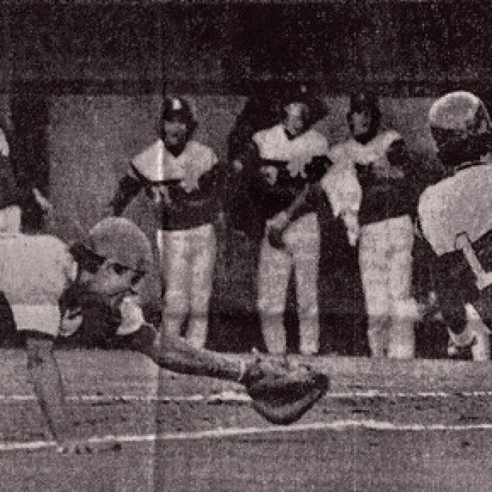 This photo appeared in the Austin paper of Garry Dippel sliding into home to score against the Longhorns during the 1979 NCAA regionals.