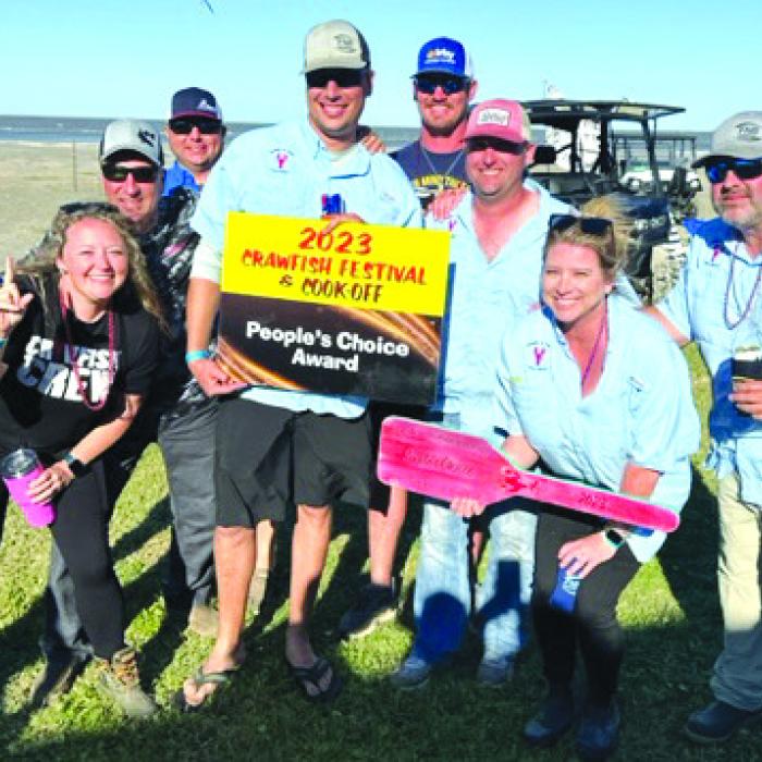 Recently friends from both Fayette and Lee Counties took part in the 2023 POC Crawfish Fest. Pictured here are Natalie Kays, Bubba Schneider, Scott Jones, Mason Becker, Dan Marak, Ryan Hentschel, Kristy Hentschel and Ryan Kays.