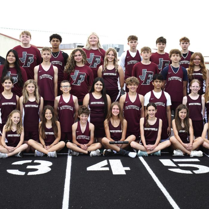 The Fayetteville junior high track teams also won district team titles.