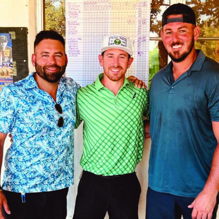1st place 3rd Flight - Shay Ulrich, Chris Kaminski, Wade Konvicka, and (not pictured) Beau Daniels - 4 under par.