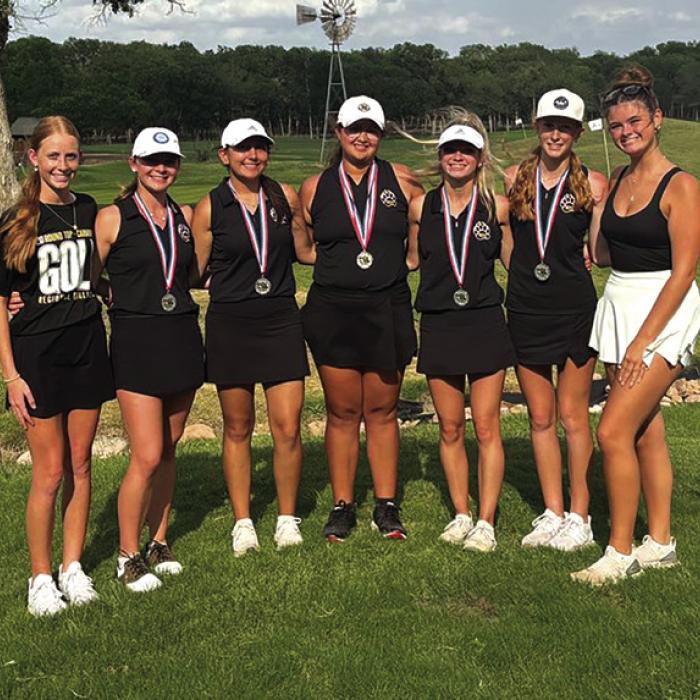 RTC’s Entire Girls Team State-Bound The Round Top-Carmine girls golf team is headed to the state tournament after placing second as a team at regionals this week in Manor. The Cubettes shot a two-day combined 833. Angie Le Bouef shot a two-day 179 to place 3rd individually, Avery Nelius - 193 - 7th place individual, Makayla Smith - 216 13th place Individual, Caydan Nelius - 249 and Alin Soto - 250. Alternates were Morgan Nelius and Georgia Bockman. They are all shown above.