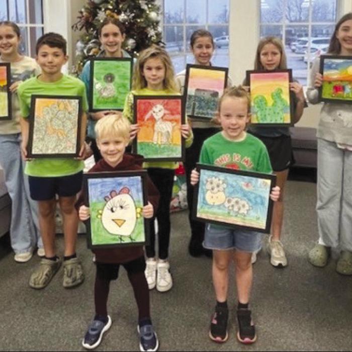 Fayetteville ISD Elementary and Junior High Students Rodeo Art Finalists.