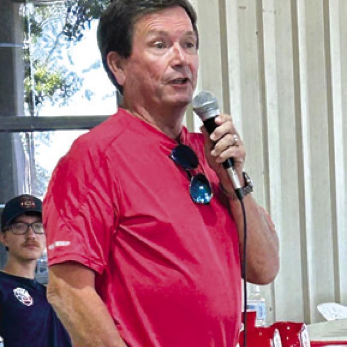 Harold Atkinson of Riley Exploration spoke regarding local oil activity in the Warda area.