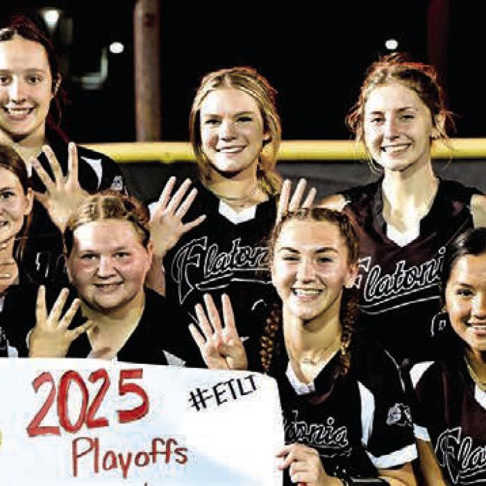 The Flatonia girls softball team after Saurday’s regional semifinal victory.