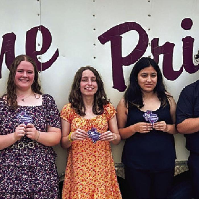 Flatonia ISD’s state-qulifying musicians were (from left) Tegan Sullivan, Rylie Noska, Kalyn Mc-Dougal, Valeria Aguillon,Jesus Vargas, Janelly Olvera, and Nevaeh Willis.