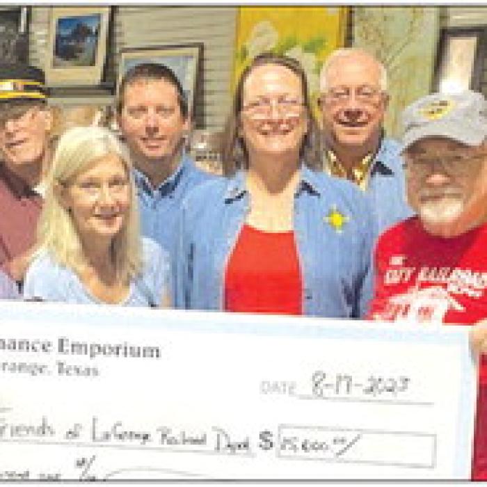 Second Chance Donates to Railroad Depot