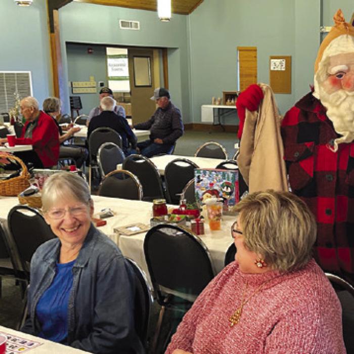 A December visit by the old German/Wendish tradition of Rumplich was included at the Holy Cross Game Day.