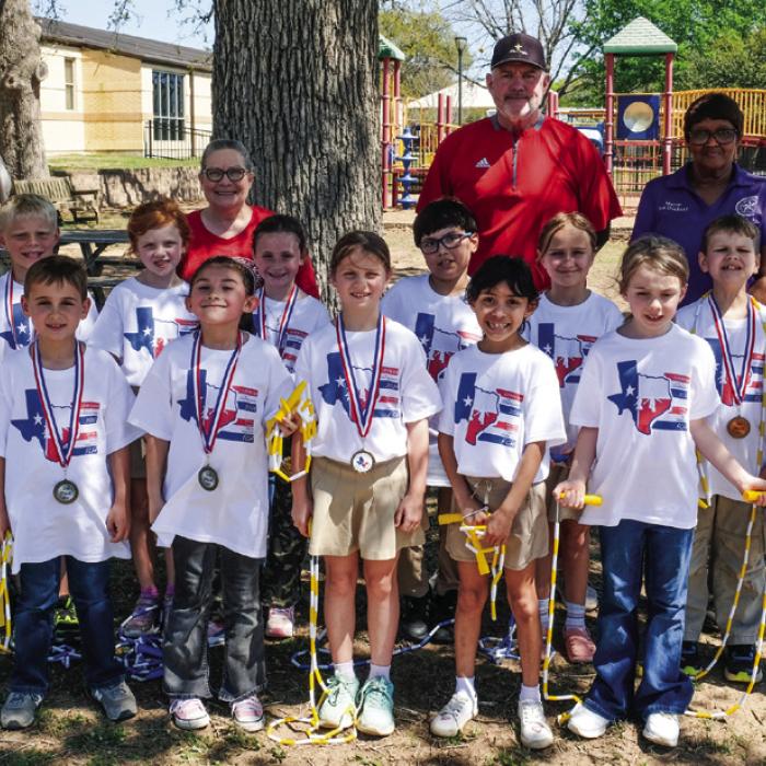 The second grade class at Sacred Heart Catholic School competed in the Jump-a-thon contest sponsored by Fayette County Helpers last Thursday, March 19. All of the students got a jump rope to take home.