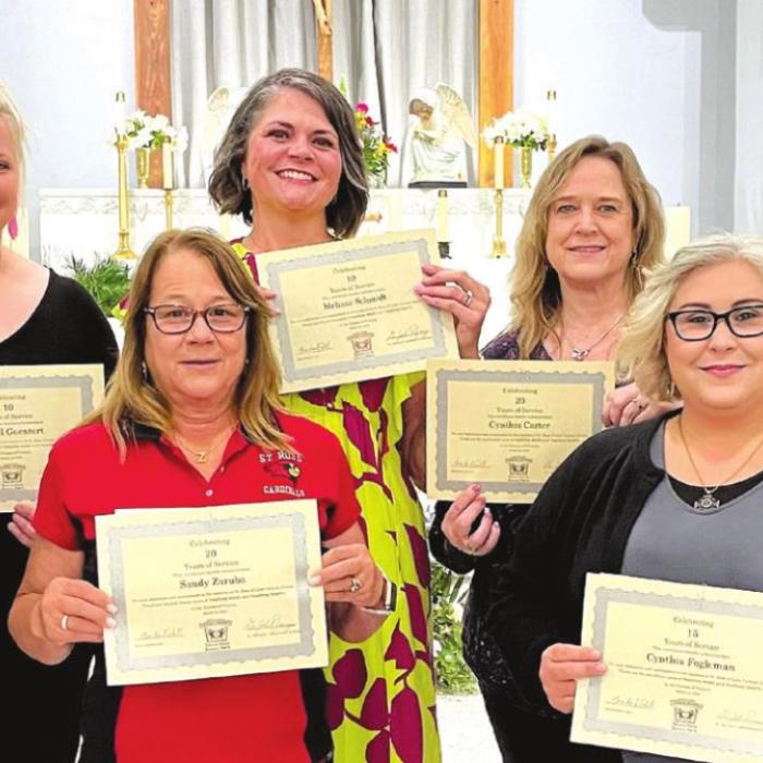 St. Rose of Lima Service Awards Presented