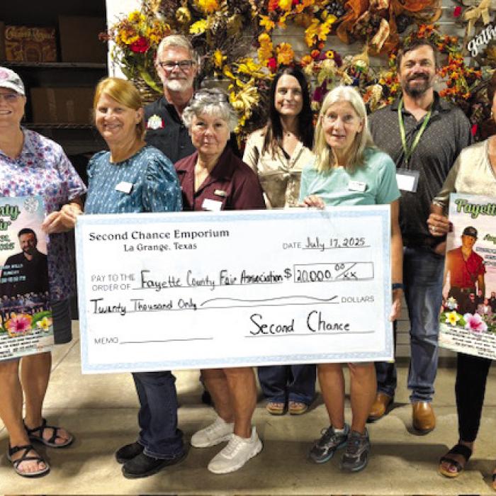 Second Chance Donates to Fayette County Fair
