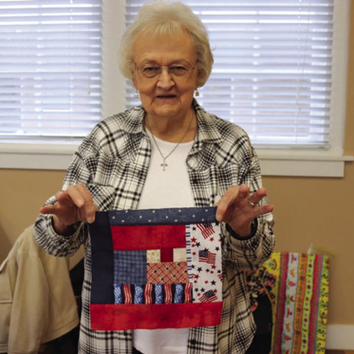 Guild Works on Quilt of Valor Project