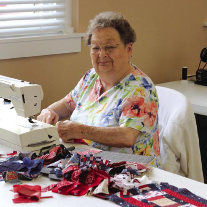 Guild Works on Quilt of Valor Project