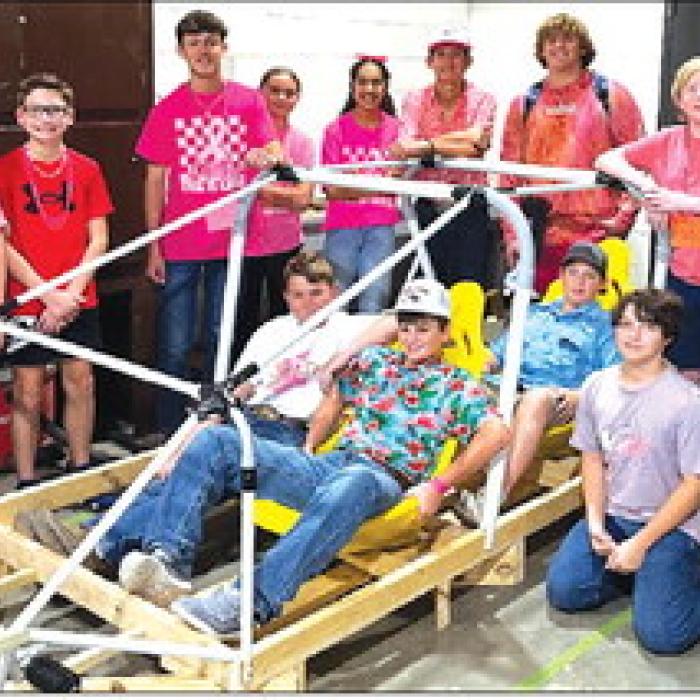 These Round Top-Carmine students have been hard at work building a solar car.