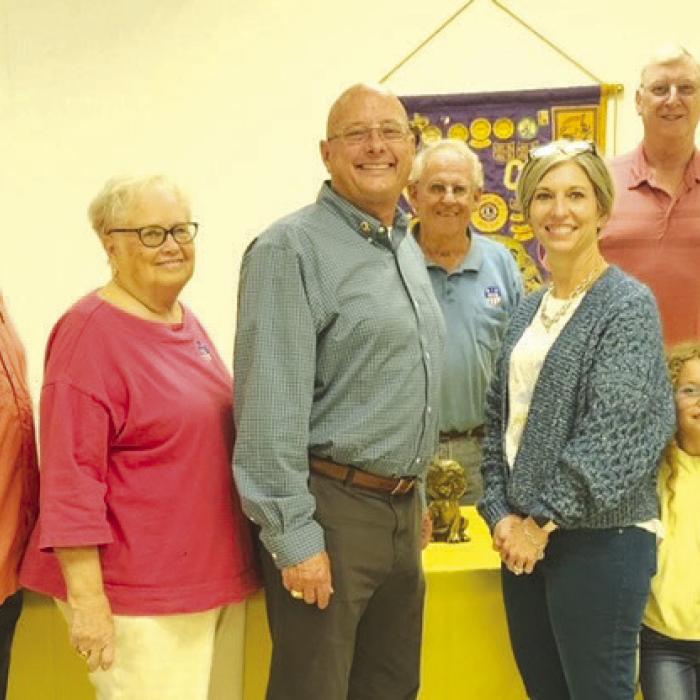 District Governor Lion David Sahm was the guest speaker at the Carmine Lions Club meeting in November. He is pictured fifth from the left.