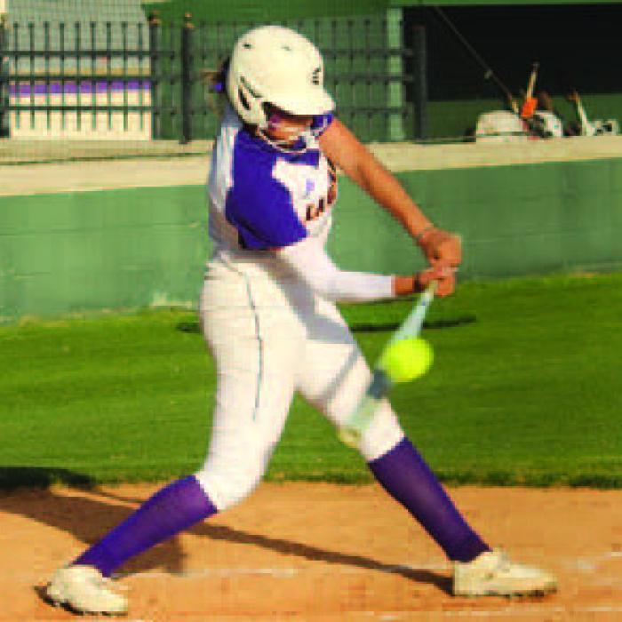 Melissa Gonzales, shown here earlier in the season, hit a homer Tuesday.