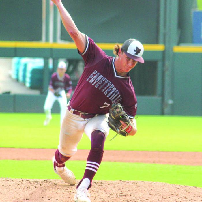Fayetteville’s Jack Schley was the winning pitcher in Saturday’s state title game. Photo by Jeff Wick
