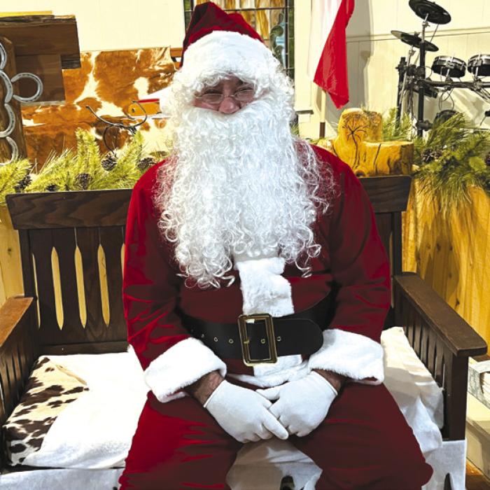 Santa at the Stray Gathering Cowboy Church.