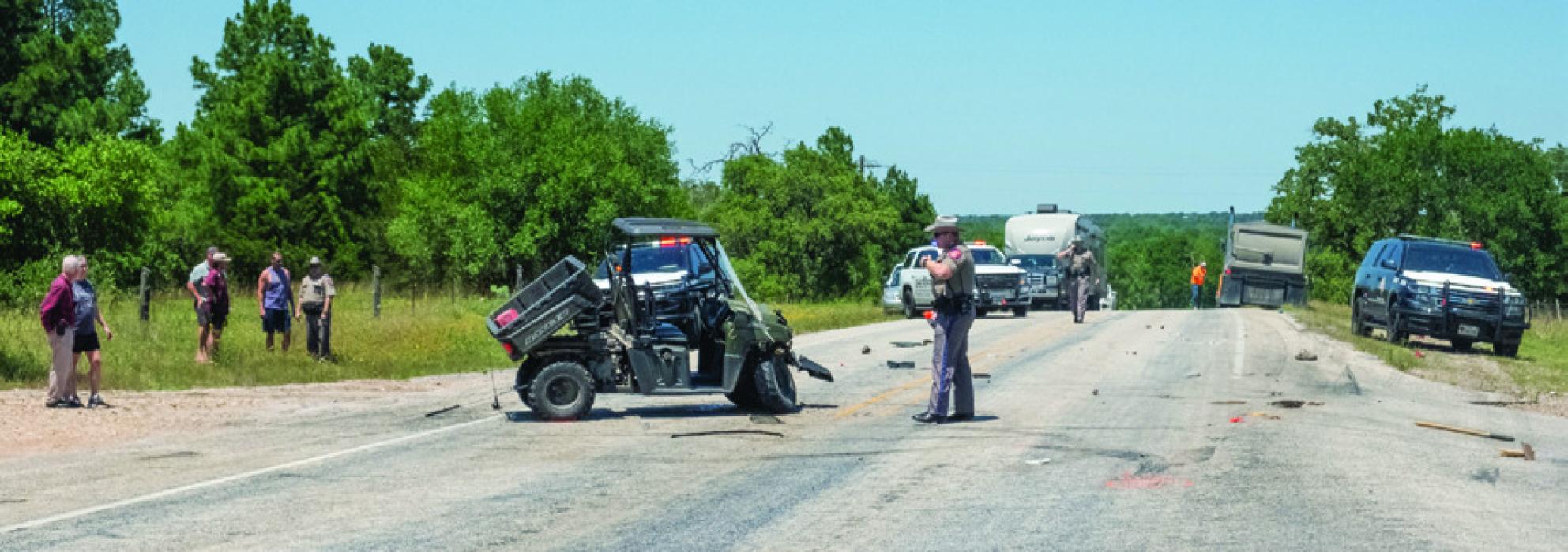 A local man driving a Polaris Ranger died following a crash with an 18-wheeler on SH 159 in Rek Hill Tuesday, May 19. Photo by Andy Behlen