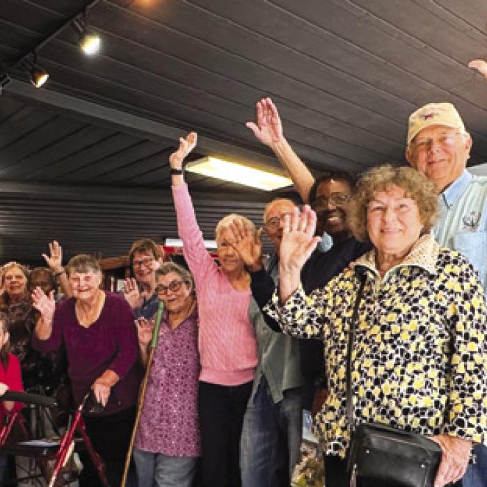 A large group of Senior Connections members enjoyed an adventure to the Weimar Historic Museum , followed by lunch at Rodeo Grill. Pictured are John Soos, August Kalinec, Paul Williams, Betty Helcamp, Jeryln Coleman, Ginni Berwick, Kitra Ruiz, Freida Ellison, Leona Lange, Mary Anne Jurica, Mary Guenther, Misty Scheindler, Annette Jasek, Gloria Cook, Jonell Vasek, Berni Gillings, Carolyn Moore, Debbie Price, Frank Lafferty, Deborah Jones, Irma and Charles Ashenbeck, and Gary Pauler.