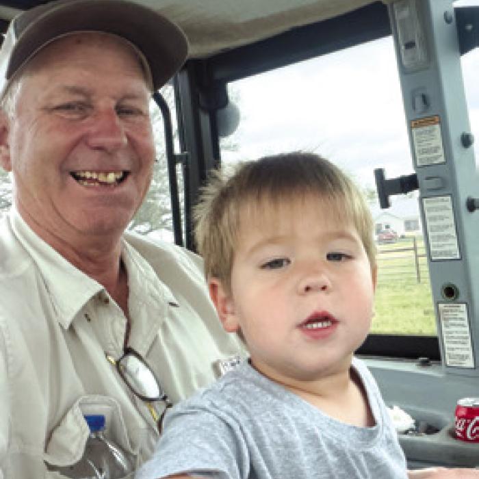 Darrell Kulak and grandson Henry Kulak.