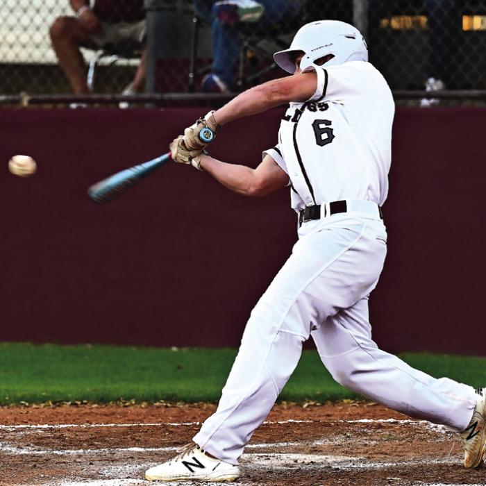 Freshman Owen Kosler gets a hit for Flatonia last week vs. Louise. Photo by Stephanie Steinhauser
