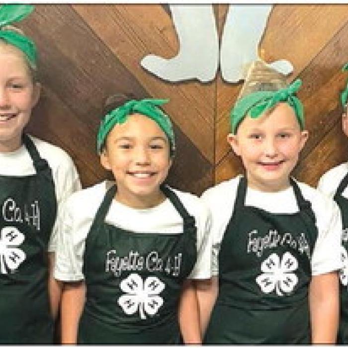 The Fayette County 4-H Junior Team consisting of Hadleigh Banks, MaeBess Huette, Charli Hadaway, and Taylyn Newton competed in the Side Dish Category.