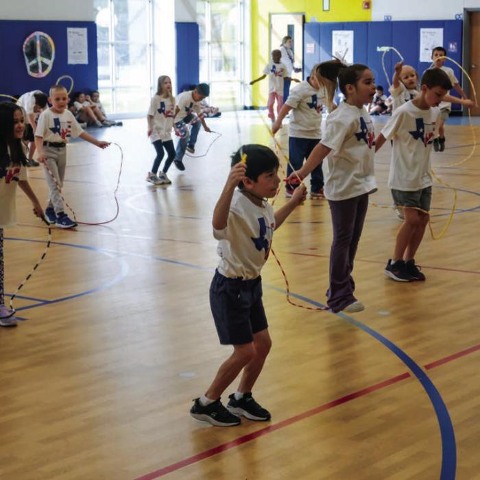 The students got to warm-up during a practice round before the contest began.