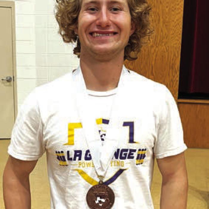 La Grange’s Cody Krupala was 12th in his division (out of 22 lifters) at the last powerlifting meet in Abilene. He lifted 375 pounds on squat, 250 pounds on bench and 350 pounds on dead lift for a total of 975 pounds.