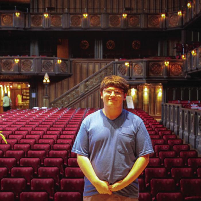 Joseph Imburgia in the Festival Hill Concert Hall. Photo by Jessica Montez