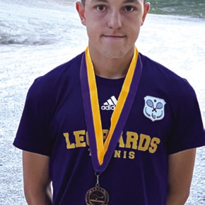La Grange’s Christopher Morales was third in boys singles at the Shiner Tournament.