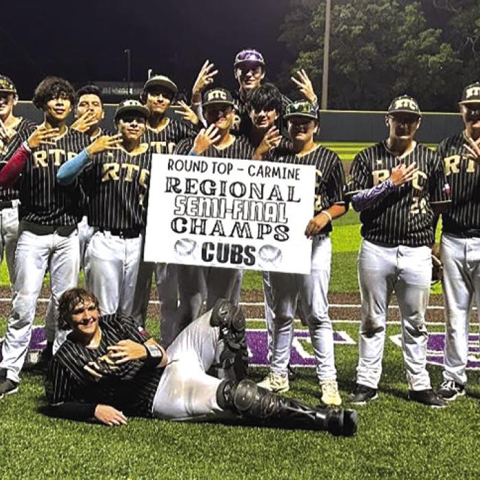 The RTC baseball team after sweeping Spurger in the regional semis Friday.
