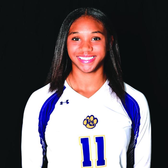 La Grange freshman middle blocker Brion Williams Photo by Stephanie Steinhauser