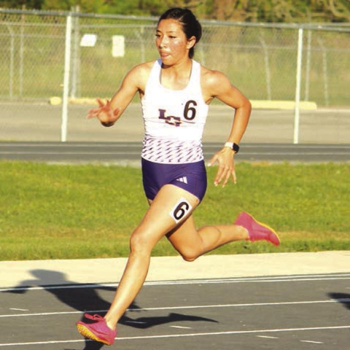La Grange’s Landri Hernandez was second in the 400 meters and part of the area title 4x400 relay team. Photo by Jeff Wick