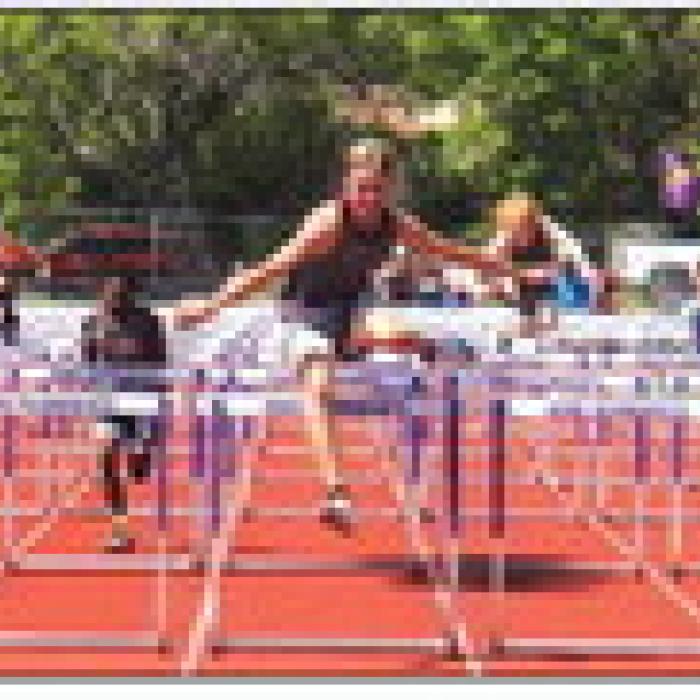 Fayetteville’s Cole Jurecka won the 110 hurdles at area. Photo by Ann Pape