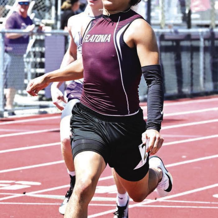 Flatonia’s Luis Vela medaled in the 100 meters and the 200 meters at the area meet. Photo by Stephanie Steinhauser