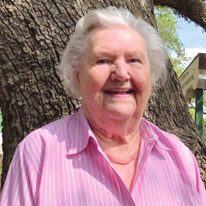 Liane (Leona) Hoffmann Wagner, who came to Round Top, Texas, as a German war bride in 1947, left her native land to marry a young American World War II veteran. At the age of 95, she still is a feisty woman whose ambitions are to go gambling in Louisiana this summer with her caregiver, Scotty, and live to be at least 100. Photo by Elaine Thomas