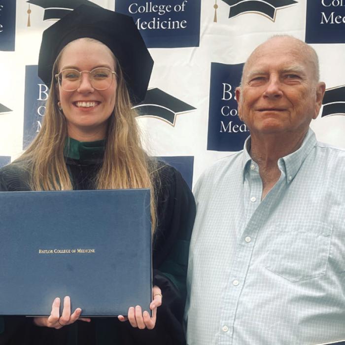 Harold Boehnke and his granddaughter Dr. Adrian Boehnke.