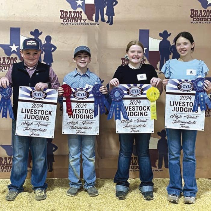 4-H Places at Brazos Co. Livestock Judging