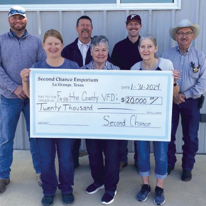 Second Chance Donates to Turtle Wing, Local Fire Departments