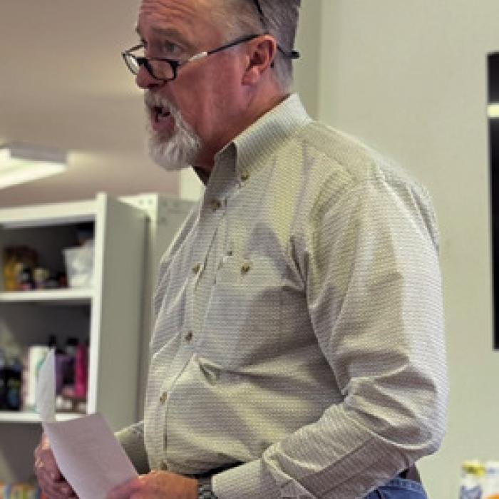Ray Miller, the new City Manager in Flatonia joined us at the Flatonia Methodist Church last month. He shared about his life, graduating from Bishop Forest High School, and told of the improvements the city is making to the area, including roads, sidewalks and parks.