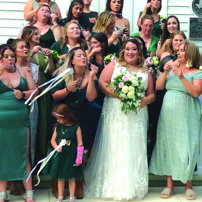 Adams/Dittman wedding party and friends.